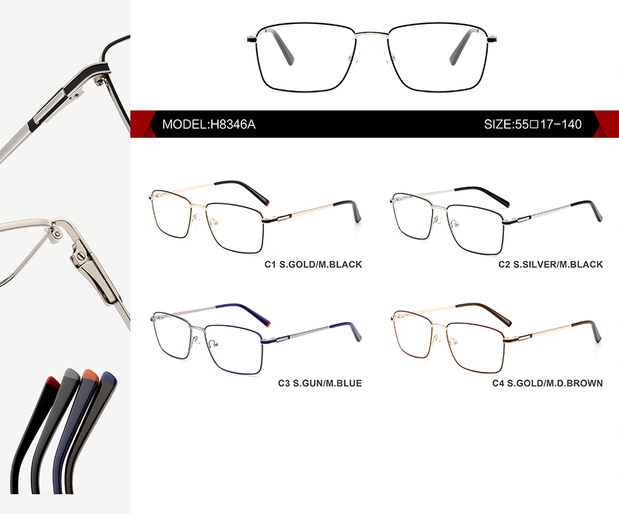 monturas de gafas vintage para hombre H8346A