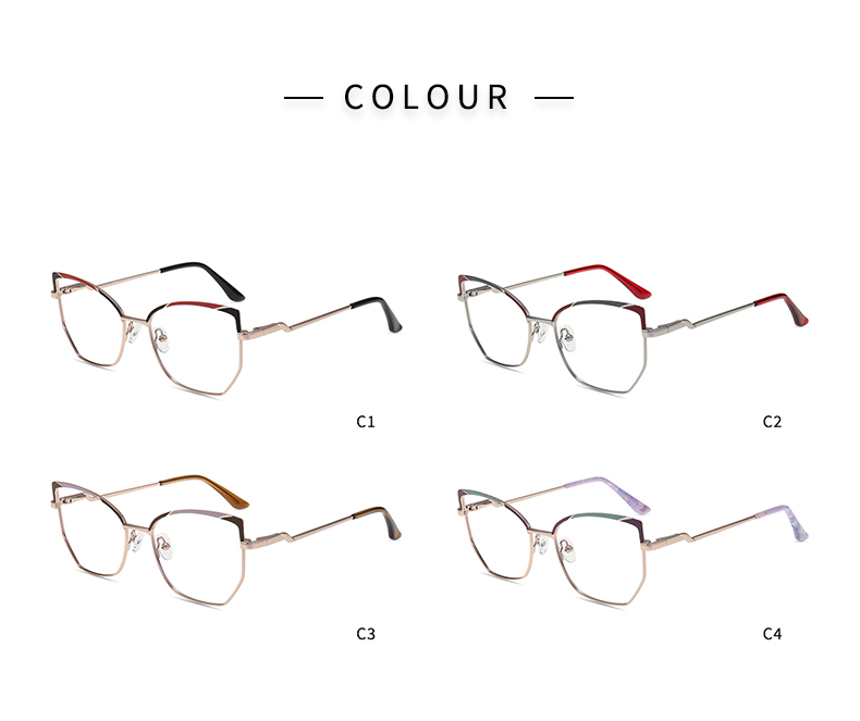 Gafas de ojo de gato de metal_Color