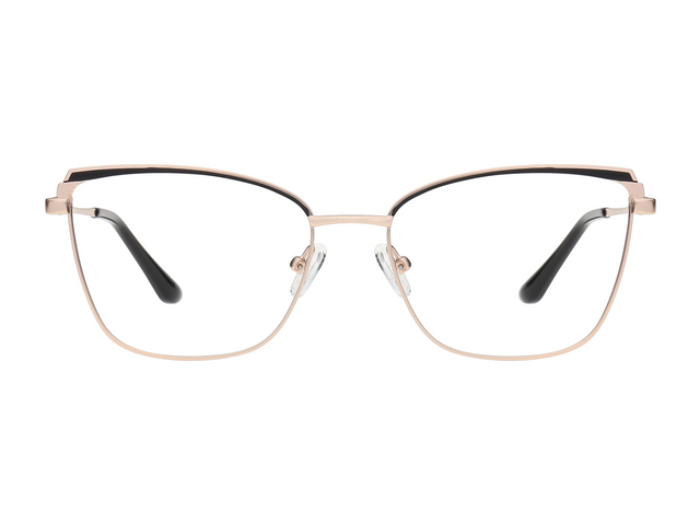 Montura de gafas ópticas metálicas ojo de gato para mujer LM1007