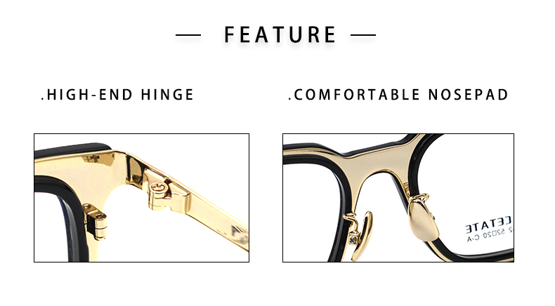 Marcos de gafas de dise&ntilde;ador vintage_detials