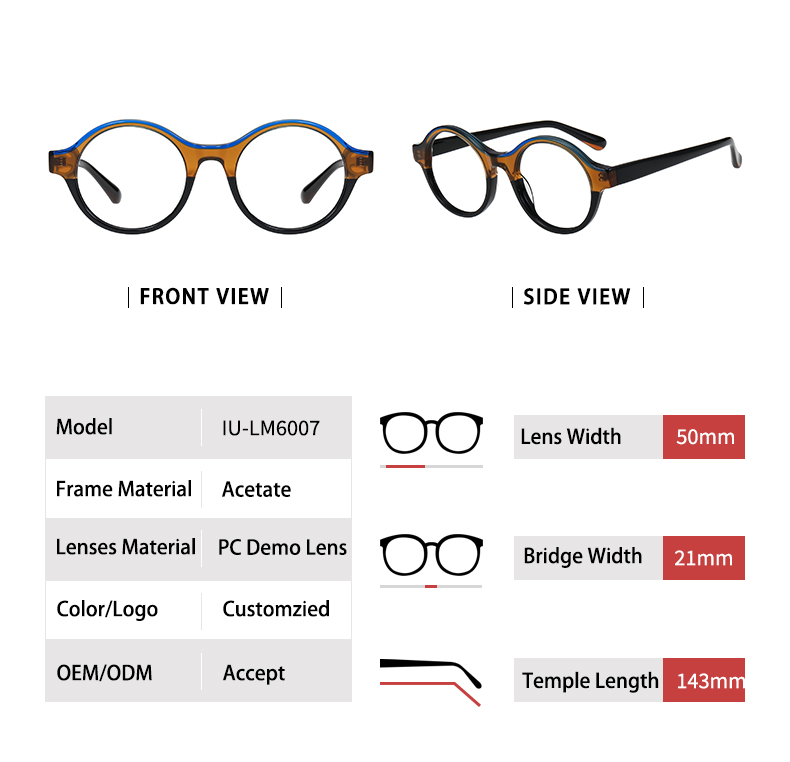 Marcos &oacute;pticos redondos_detials