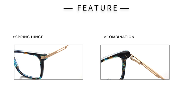 Monturas de anteojos rectangulares - Detalles