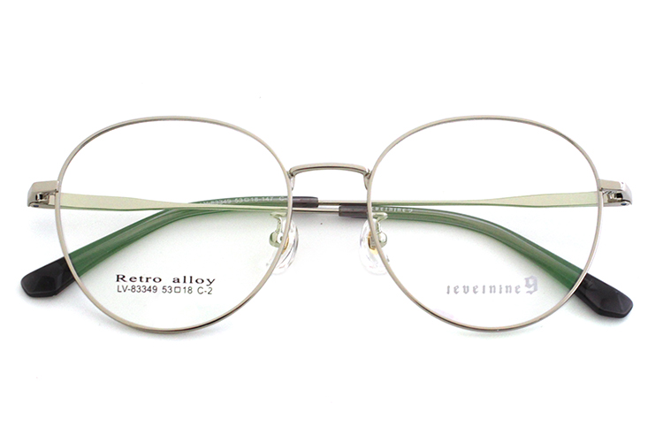 Gafas con montura met&aacute;lica redonda -Plata