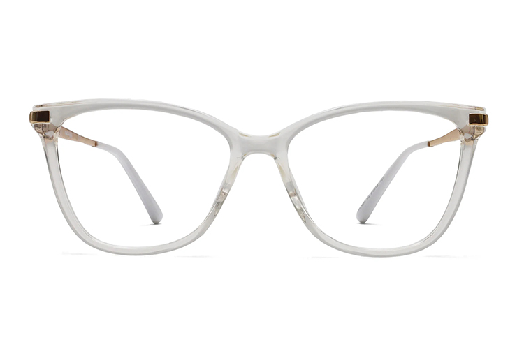 Gafas con montura blanca transparente
