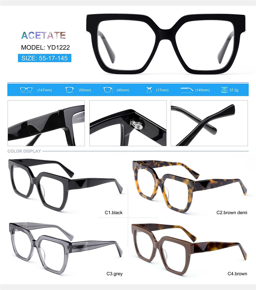 monturas de gafas de alta gama YD1222