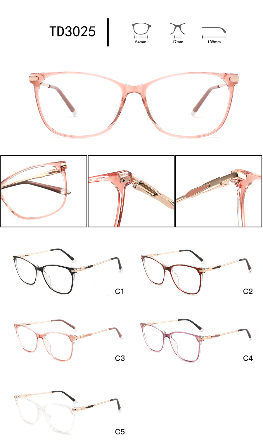 monturas de gafas con clase para hombre TD3025