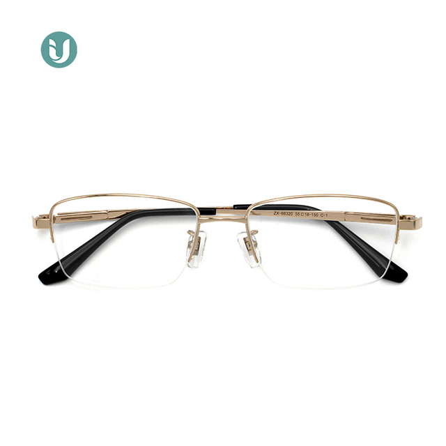 Gafas de titanio semi sin montura, monturas de gafas 66320