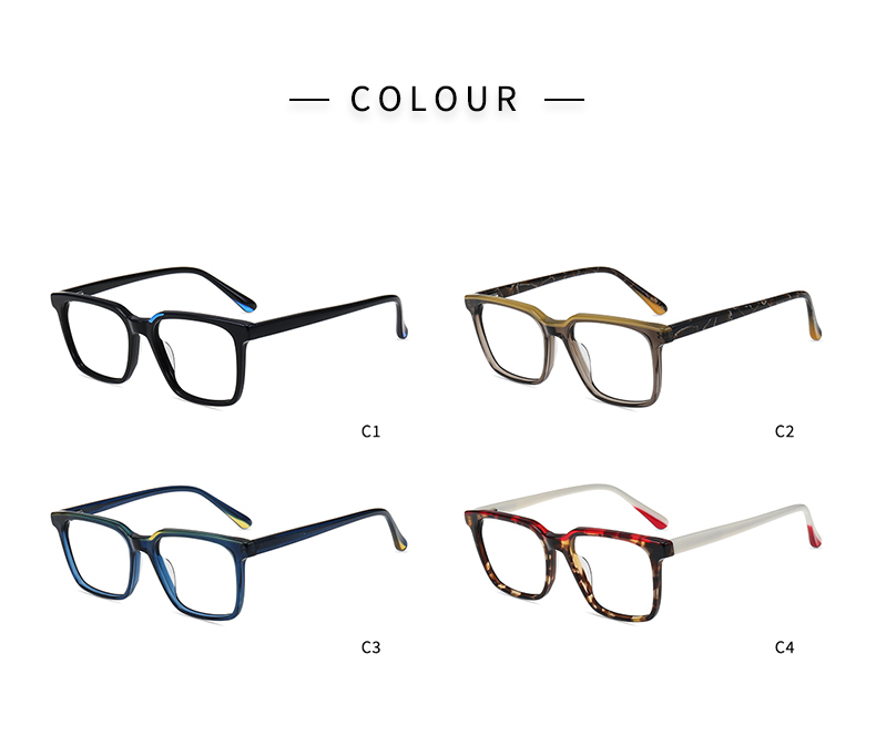 Gafas con montura rectangular_color