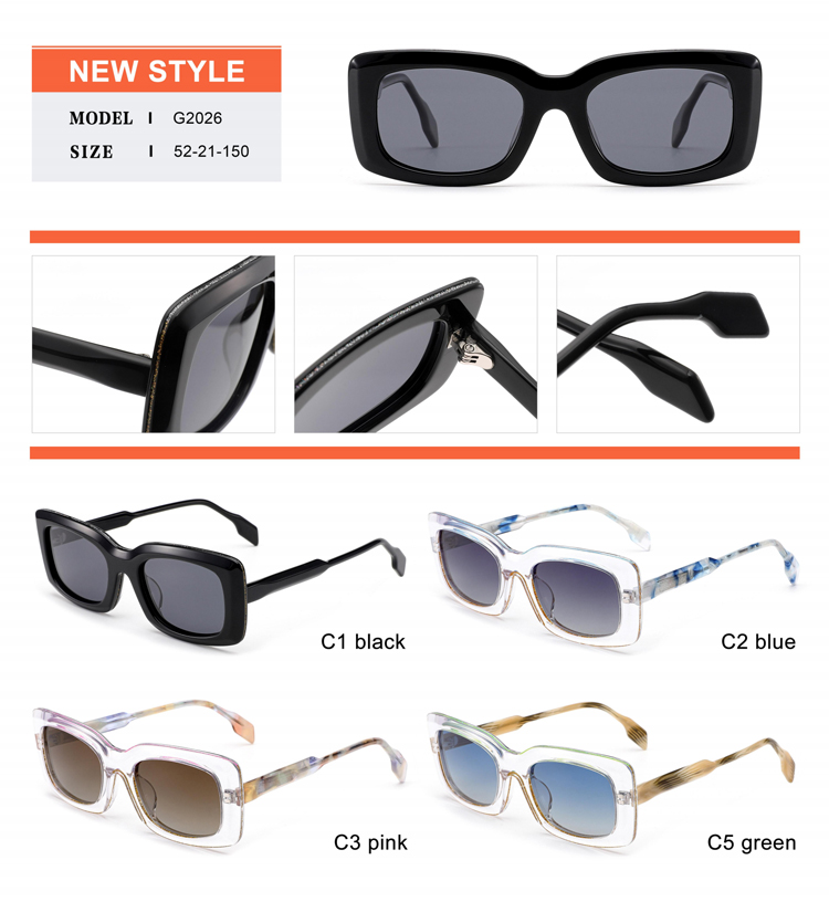 Detalles de gafas de sol de acetato - G2026