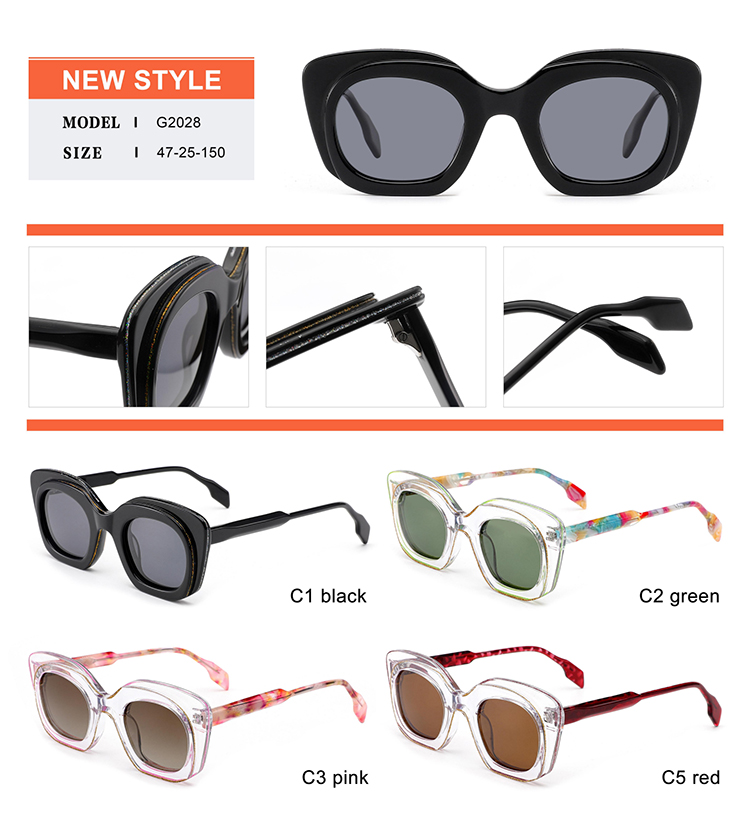 Detalles de gafas de sol de acetato - G2028