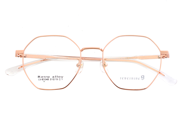 Gafas con montura met&aacute;lica Tick - Oro rosa
