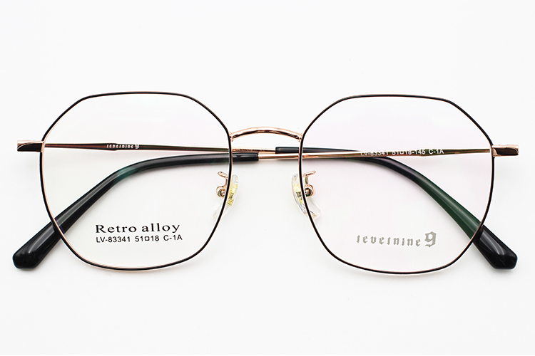 gafas de metal - Marr&oacute;n