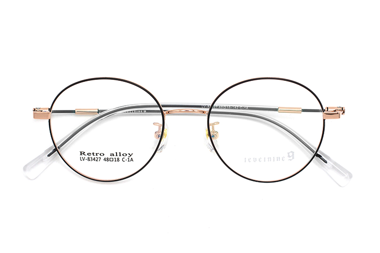 Monturas de gafas de metal - Negro y dorado