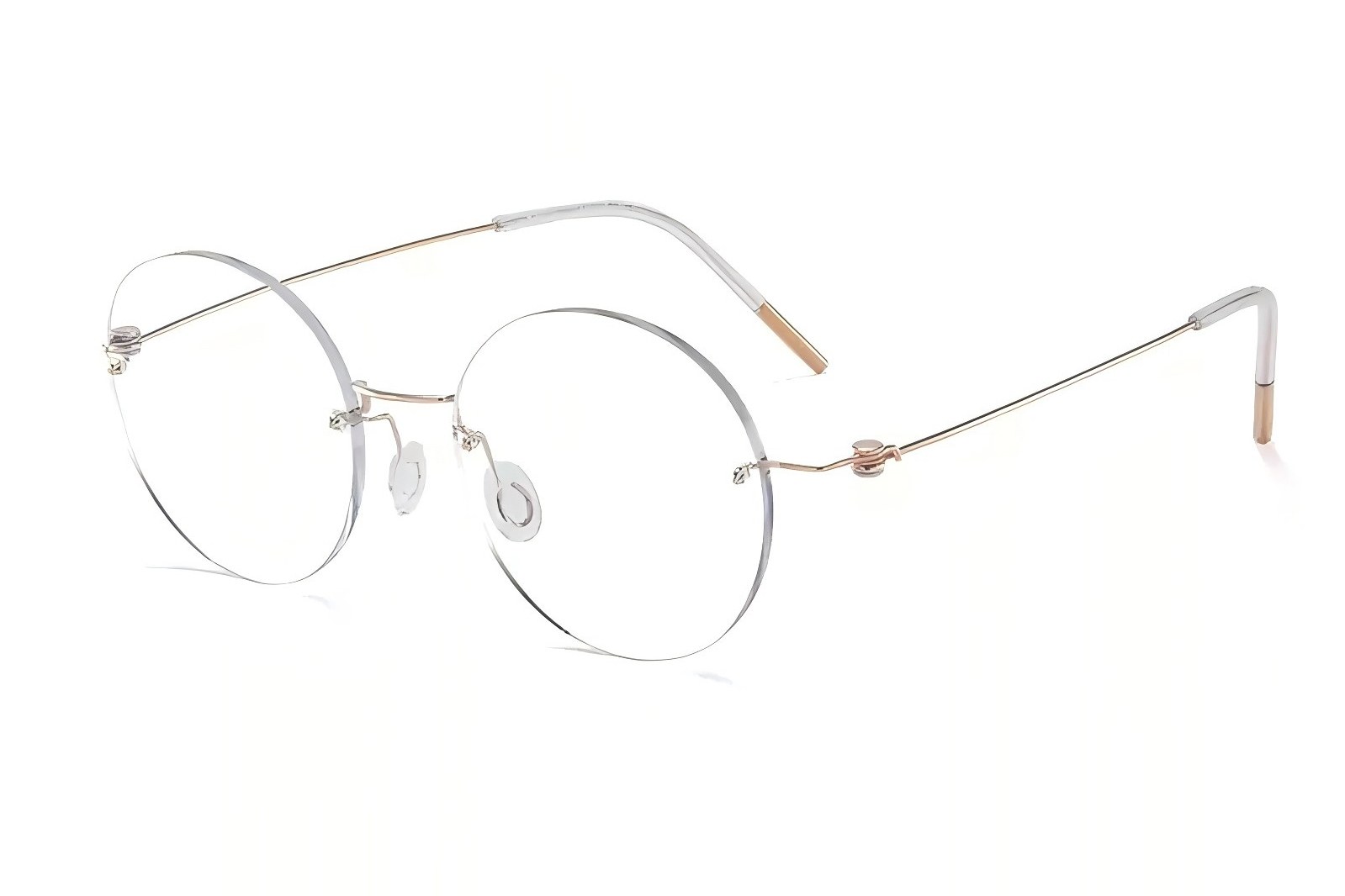 Gafas retro redondas sin montura