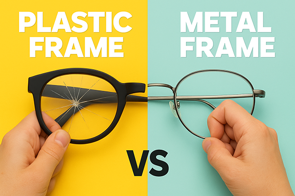 Gafas con montura de pl&aacute;stico versus durabilidad del metal