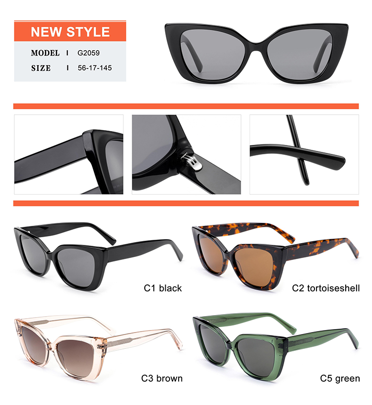 Detalles de gafas de sol de acetato - G2059