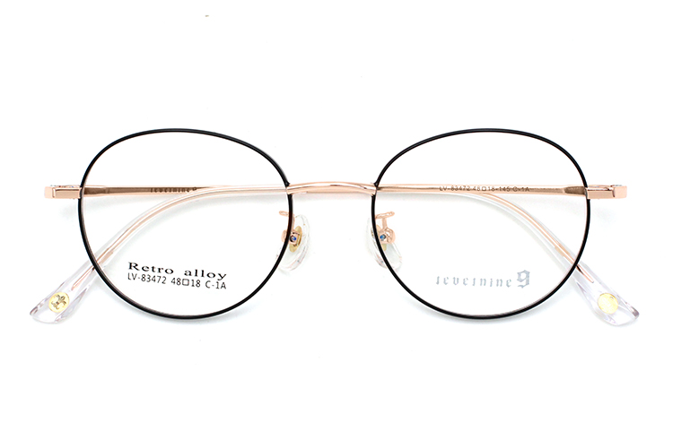 Monturas de gafas de metal - Negro y dorado