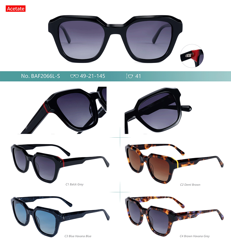 Venta al por mayor Gafas de sol de acetato-BAF2066LS