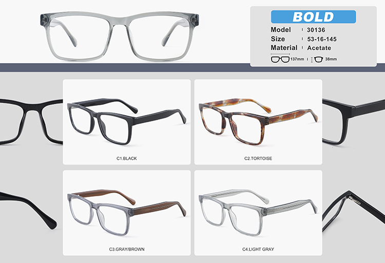 Marcos de gafas de acetato al por mayor YC30136