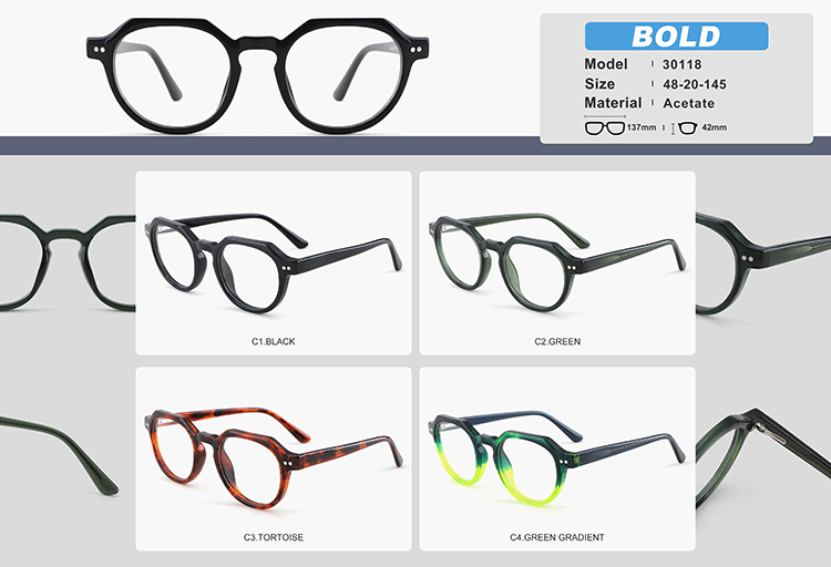 Marcos de gafas de acetato al por mayor YC30118