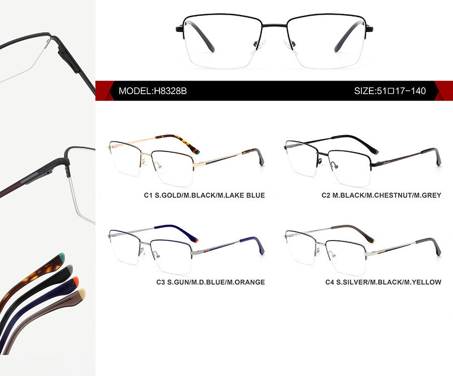 monturas de gafas de metal retro