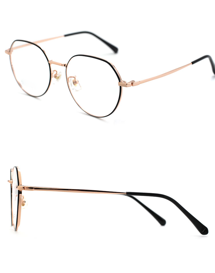 Monturas de gafas ligeras para mujer_Oro rosa 