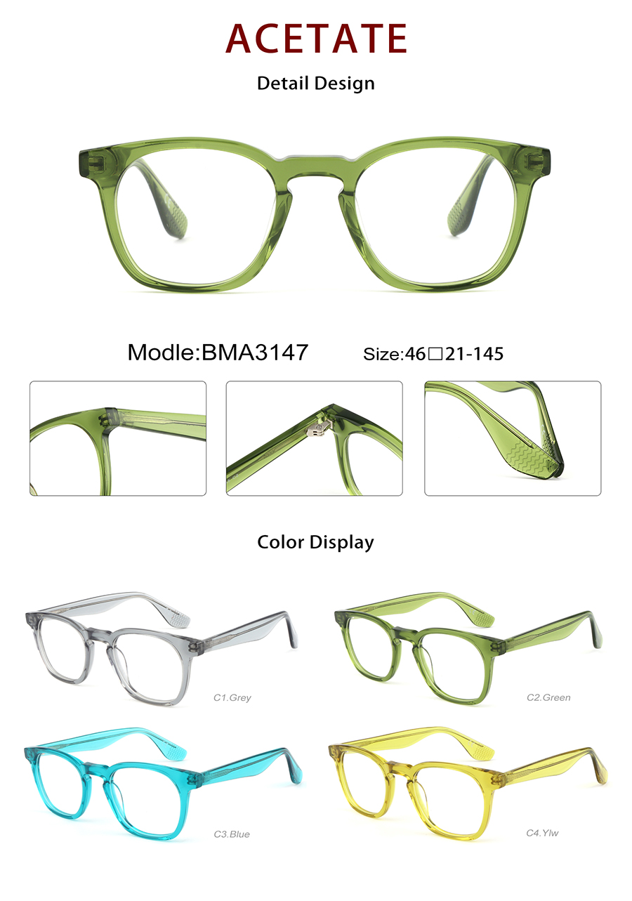 Marcos de gafas de acetato al por mayor Detials BMA3147