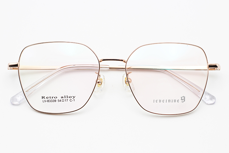 Monturas &oacute;pticas de metal para mujer - Dorado