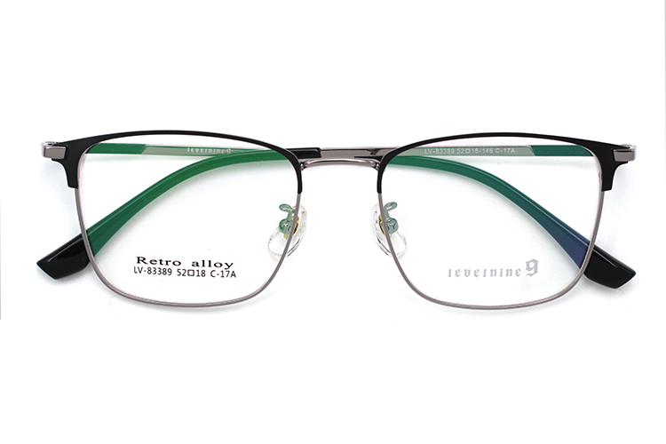 Marcos &oacute;pticos rectangulares -Negro y pistola