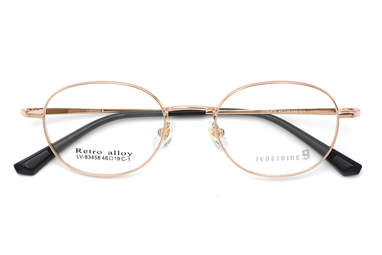 Gafas Ovaladas de Metal - Oro