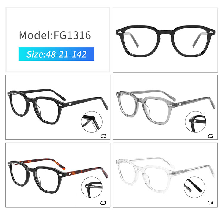 FG1316 - monturas de gafas de acetato