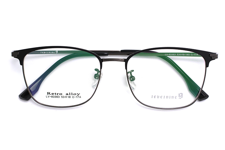 Anteojos rectangulares - Pistola y negro