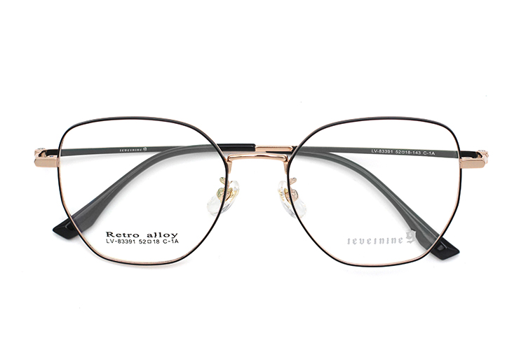 Monturas de gafas de lujo Negro-Oro