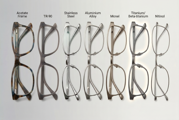 Composici&oacute;n del material de las monturas de gafas