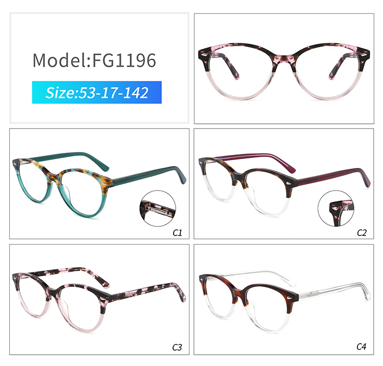FG1196- monturas de gafas de pl&aacute;stico