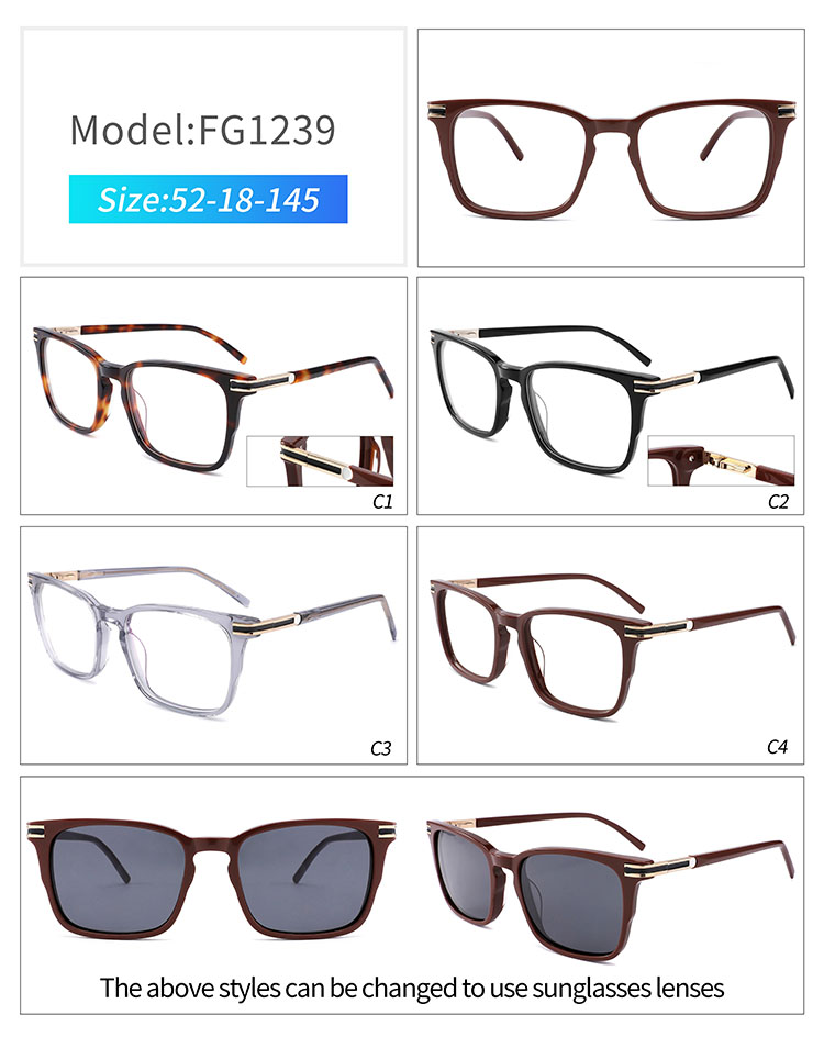 FG1239 - monturas de gafas de acetato
