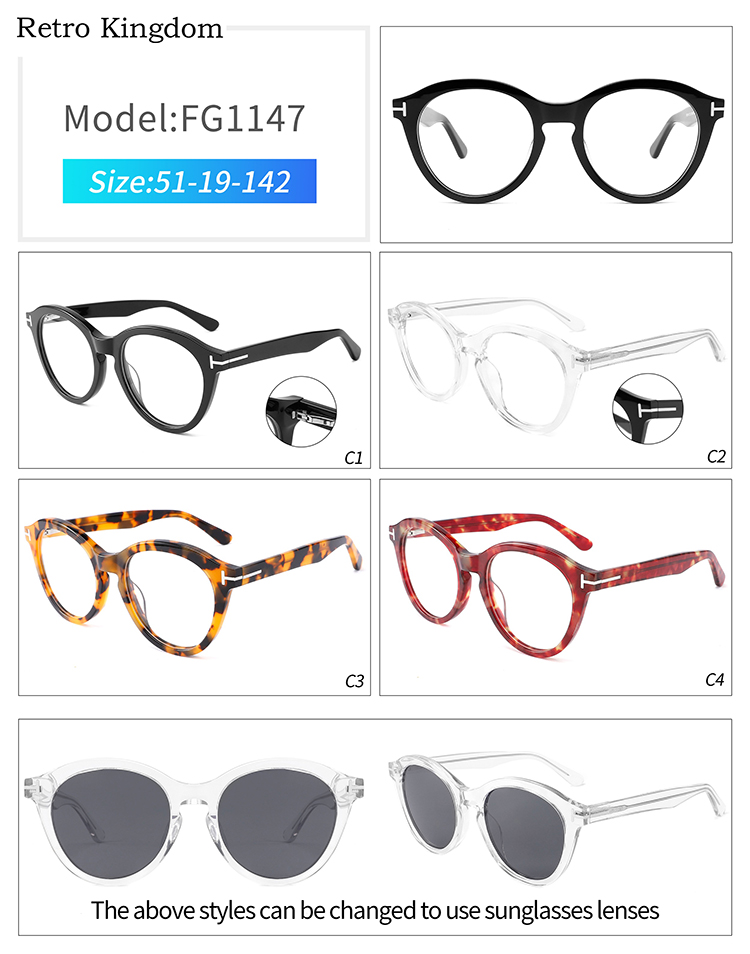 monturas de gafas antiguas FG1147