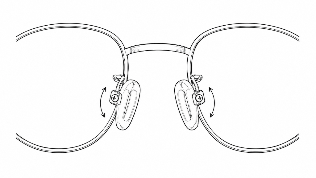 Almohadilla nasal para gafas totalmente ajustable y atornillable
