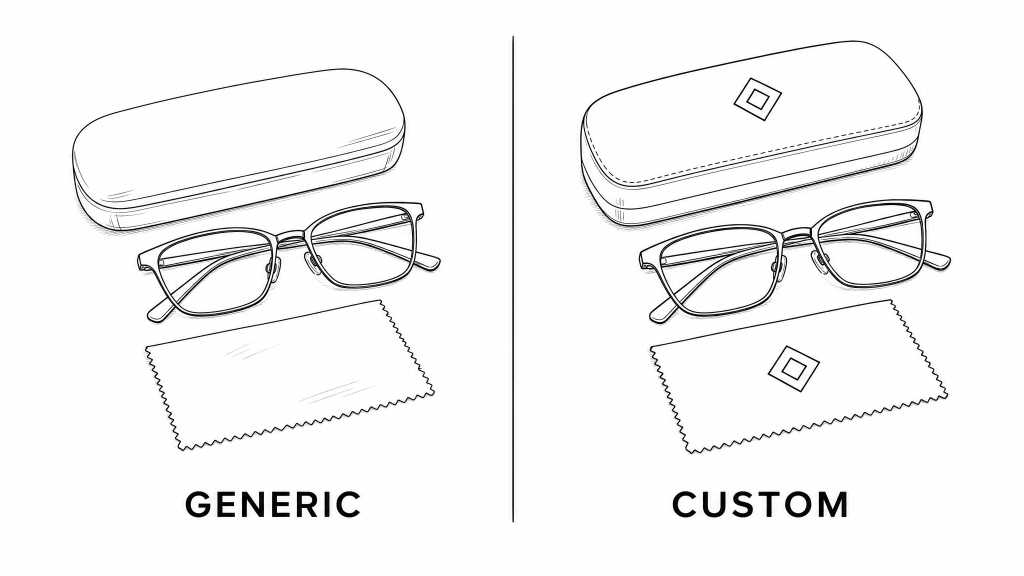 Misma-montura-de-gafas-al por mayor-que-se-muestra-con-embalaje-gen&eacute;rico-versus-de-marca-personalizada.jpg